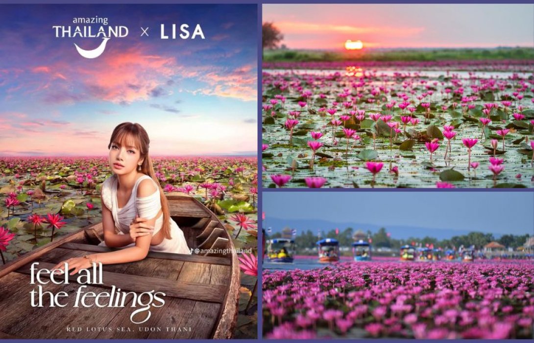 รูปเปิดตัว Ambassador รูปแรกสะเทือน สร้างปรากฏการณ์ LISA Effectปรากฏการณ์ “เที่ยวตามรอยลิซ่า” หลังนักท่องเที่ยวหลั่งไหลสู่ทะเลบัวแดง จ.อุดรธานี คาดไม่ต่ำกว่า 120,000 คน