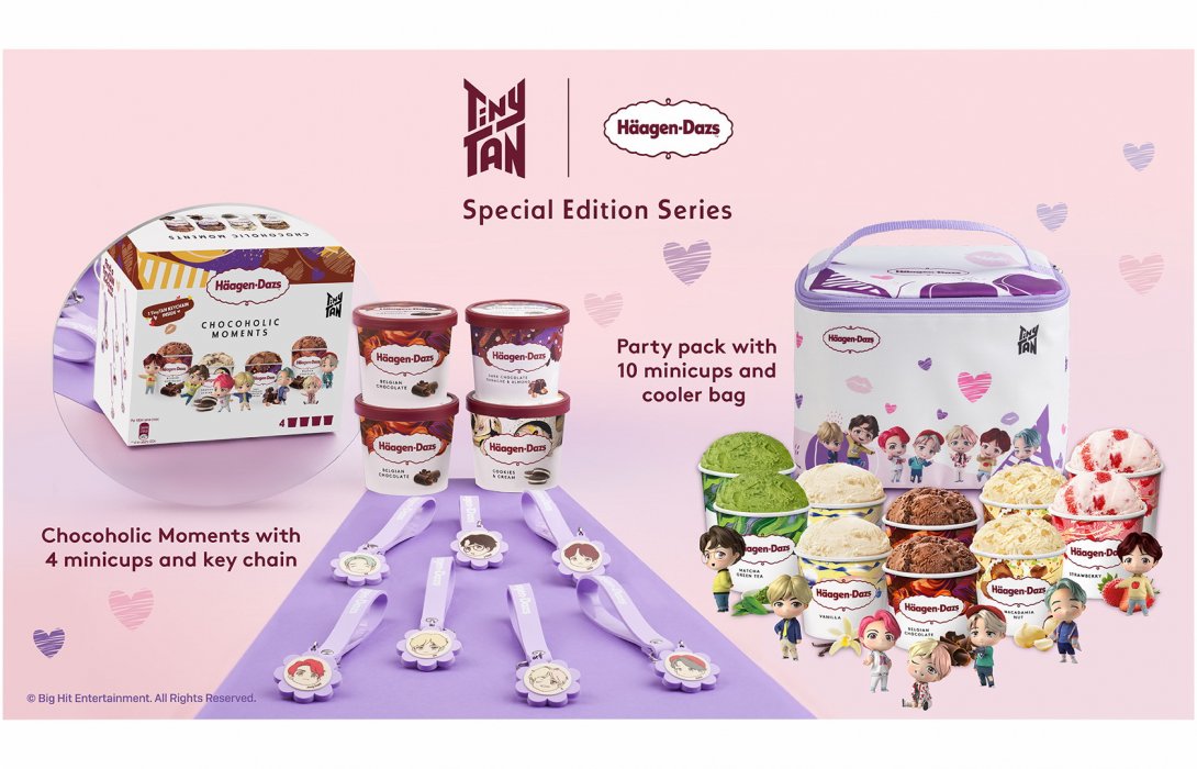 เหล่าอาร์มี่ ต้องกรี้ดดดด !! Häagen-Dazs คอลแลปส์ กับ TinyTAN เปิดตัวไอศกรีมไบท์สินค้าใหม่ล่าสุด พร้อมกับสะสมสินค้าคอลเลคชั่นพิเศษจาก BTS ต้อนรับช่วงเทศกาลสุดพิเศษนี้!