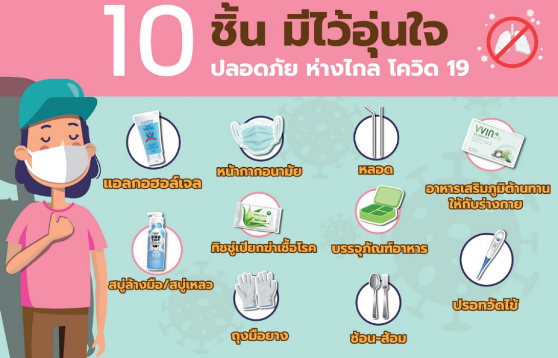 วิถีชีวิตที่ต้องปรับเปลี่ยน...พกไว้ไม่เสียหายของ 10 ชิ้น มีไว้อุ่นใจ ปลอดภัย  ห่างไกล โควิด-19