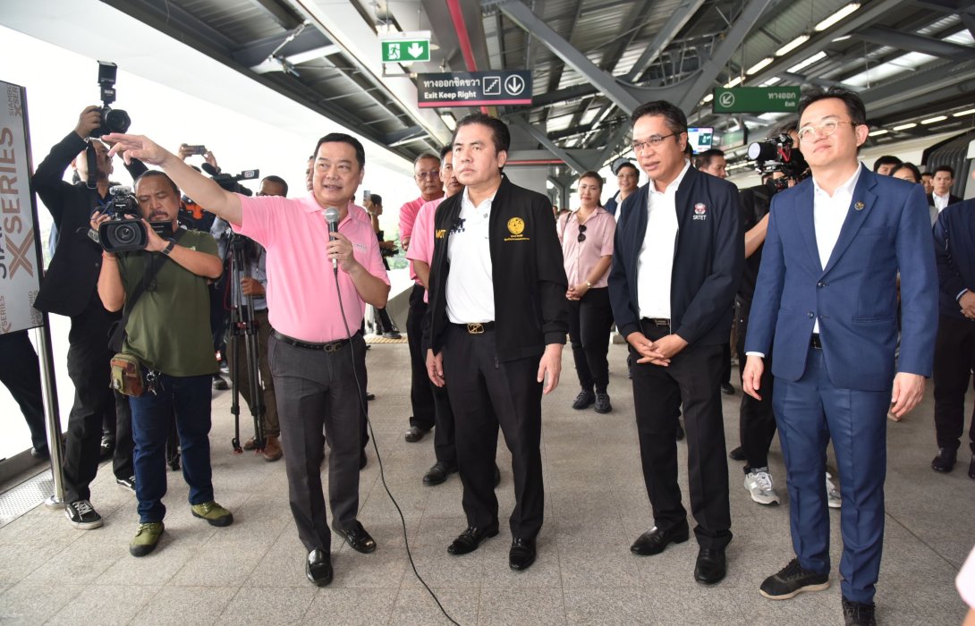 คมนาคม เช็กความพร้อมรถไฟฟ้าสีชมพู ลั่นเปิดทดลองฟรี ปลายเดือนพ.ย. ก่อนเปิดใช้จริง ธ.ค.นี้
