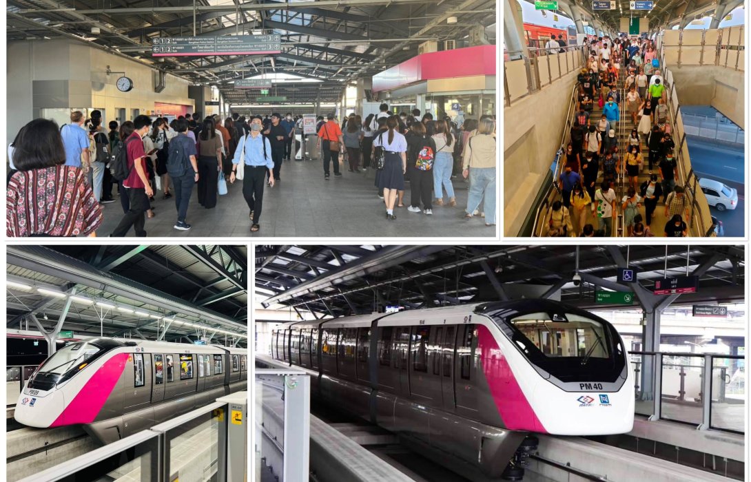รถไฟฟ้าสีชมพู ฮอตต่อเนื่อง! ครบ 1 เดือน ผู้โดยสารนิวไฮ 99,882 คน-เที่ยว เตรียมขยายเวลาช่วงปีใหม่ถึงเที่ยงคืน 25-30 ธ.ค.นี้