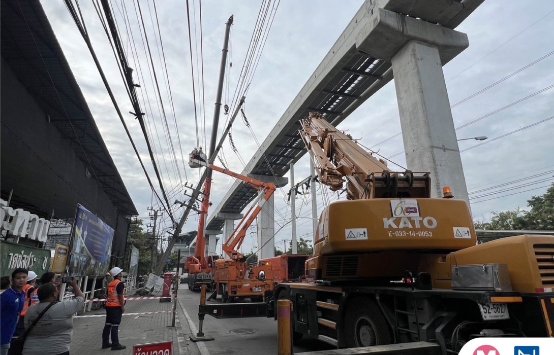 NBM ชี้แจงเหตุรางจ่ายกระแสไฟฟ้าหลุดร่วงลงชั้นพื้นถนน ปิดให้บริการ ตั้งแต่สถานีศูนย์ราชการนนทบุรี ถึงเลี่ยงเมืองปากเกร็ด