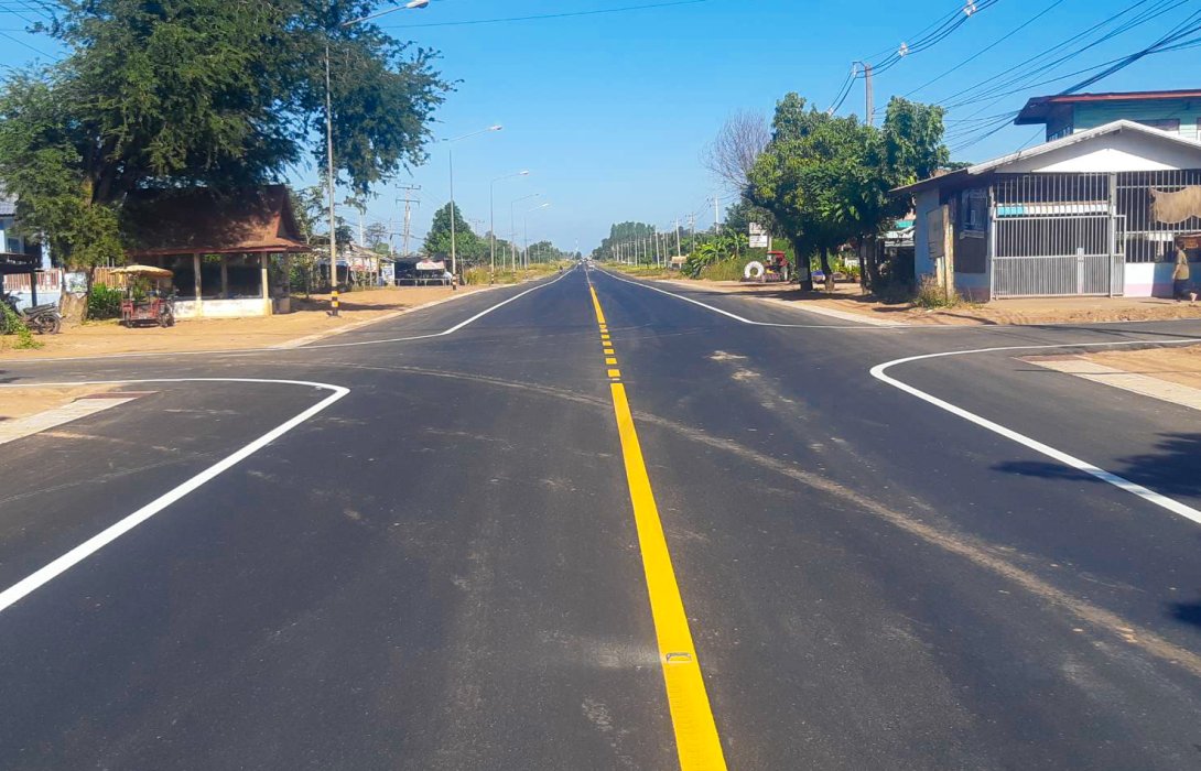 วิ่งฉิว! กรมทางหลวง ขยาย ทล.2023 สาย อ.กุมภวาปี – บ.โนนสวรรค์ แล้วเสร็จ!