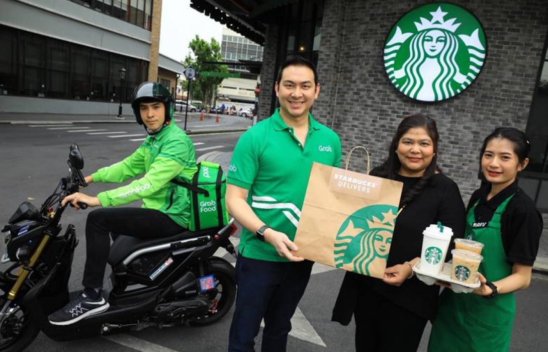 ‘สตาร์บัคส์’ ลุย กลยุทธ์ดิจิทัล ส่ง บริการเดลิเวอรี 75 สาขา ผ่านแอปแกร็บ