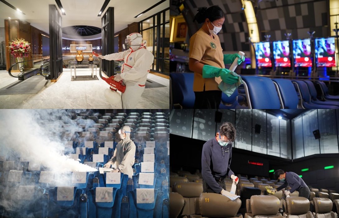 แม้โรงภาพยนตร์ปิดชั่วคราว “เอส เอฟ” ไม่หยุดจัดมาตรการทำความสะอาดอย่างต่อเนื่อง เตรียมพร้อมกลับมาเปิดให้บริการ