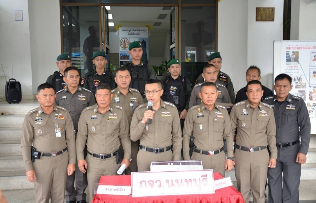 ผบช.ภ.1 นำทีมแถลงรวบแก๊ง ลักรถจยย.รายใหญ่พื้นที่นนทบุรี