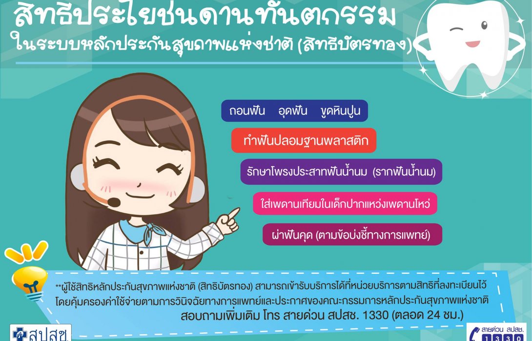 สปสช.ชวนคนไทยใช้สิทธิบัตรทองดูแลสุขภาพในช่องปาก