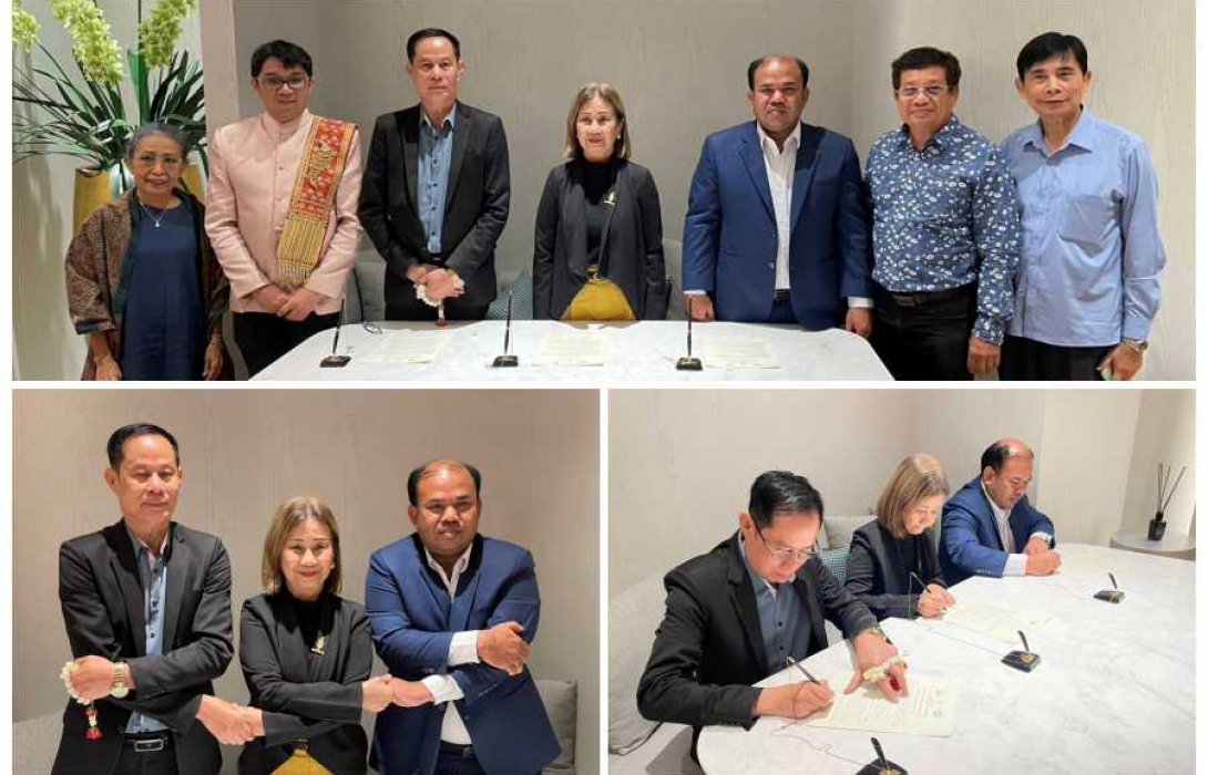 สมาคมนักเขียนไทย-ลาว-กัมพูชาลงนามบันทึกความเข้าใจ วรรณมาลัยสามชาติ ระหว่างสมาคมนักเขียนกัมพูชา-สมาคมนักประพันธ์ลาว-สมาคมนักเขียนแห่งประเทศไทย ในงานสัปดาห์หนังสือแห่งชาติ 2568