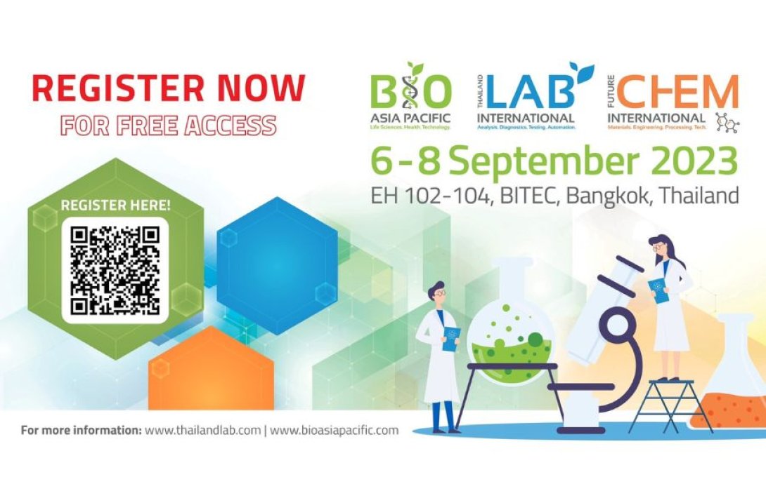พบสุดยอดเทคโนโลยีและนวัตกรรมใหม่ สำหรับอุตสาหกรรมเครื่องมือห้องปฏิบัติการทางวิทยาศาสตร์ ชีววิทยาศาสตร์ เคมี การแพทย์และสุขภาพ ตอบโจทย์นักวิจัย ในงาน Thailand LAB, Bio Asia Pacific และ Future CHEM 2023!!