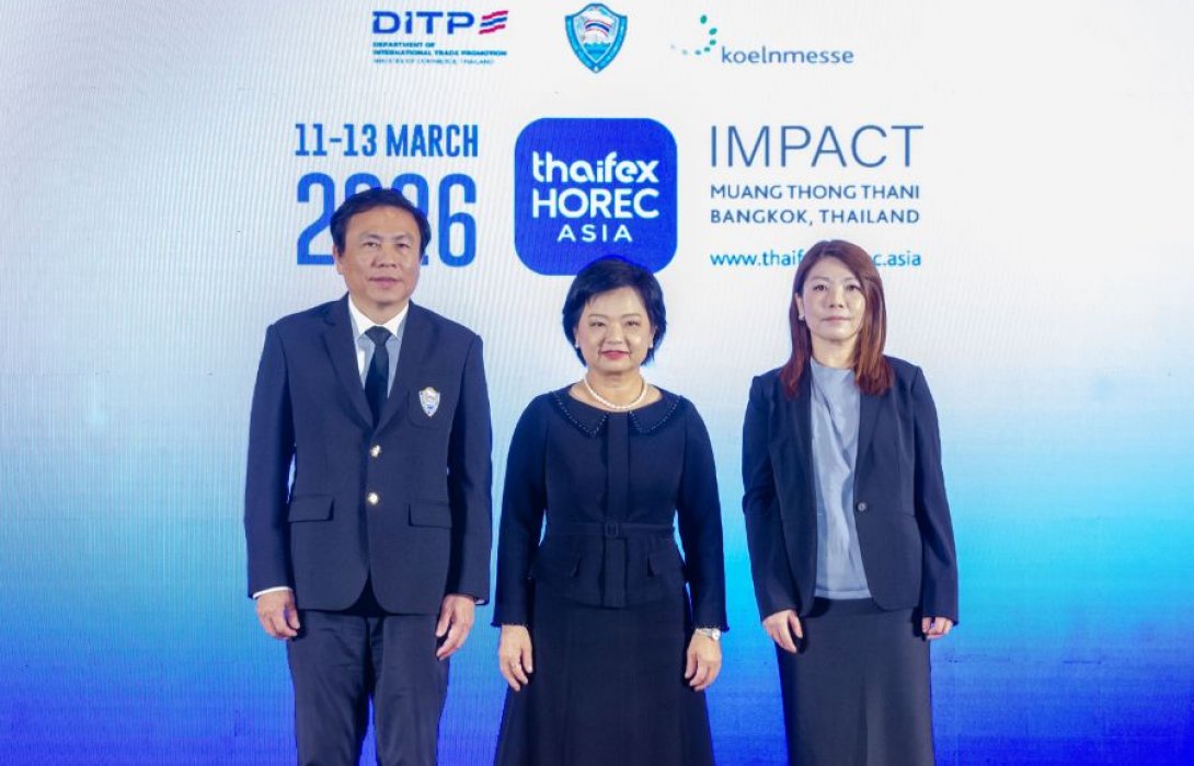 พาณิชย์ กรมส่งเสริมการค้าระหว่างประเทศ ผนึก หอการค้าไทย และ โคโลญเมสเซ่ เยอรมนี จัดงานแสดงสินค้า THAIFEX – HOREC ASIA 2026 ดันศูนย์กลางการค้า HoReCa แห่งเอเชีย คาดสร้างมูลค่าการค้ากว่า 3.5 พัน ล้านบาท