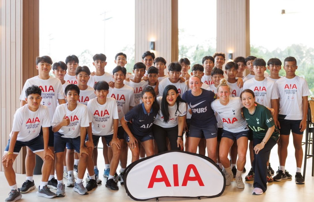 เอไอเอ ประเทศไทย จัดกิจกรรม AIA Tottenham Hotspurs Football Elite Camp 2024 คัดเยาวชนนักฟุตบอลโครงการช้างเผือก โรงเรียนอัสสัมชัญธนบุรี 