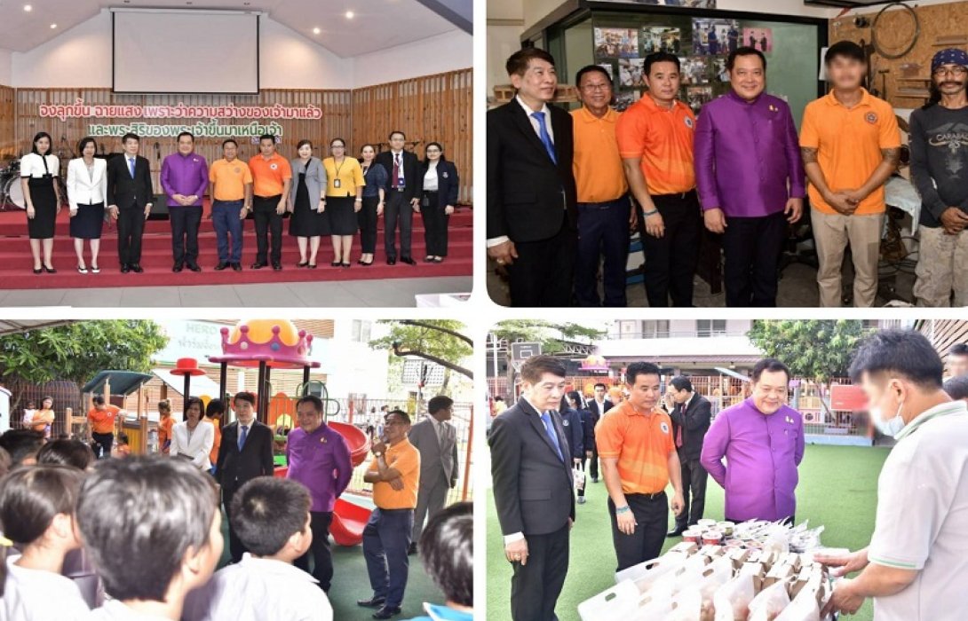 รมว.ยุติธรรม เยี่ยมชมมูลนิธิบ้านพระพร วางแนวทางการพัฒนาพฤตินิสัยให้เยาวชนและผู้พ้นโทษ