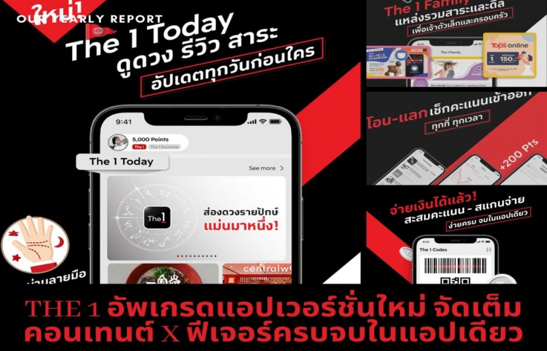 The 1 อัพเกรดแอปเวอร์ชั่นใหม่ จัดเต็มคอนเทนต์ x ฟีเจอร์ครบจบในแอปเดียว ชู จุดเด่น Personalization ตอบโจทย์ลูกค้ายุค Now Normal