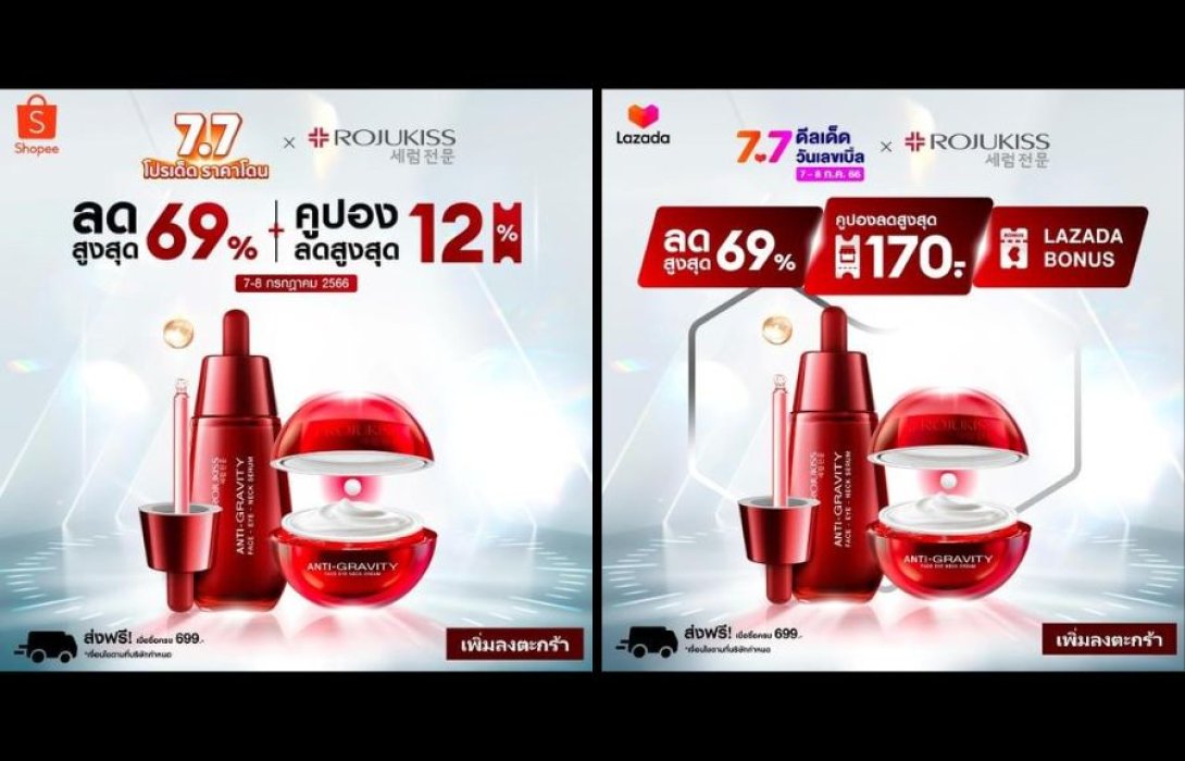 ต้อนรับเทศกาล 7.7 Anti-Gravity Face Eye Neck Cream มอบสินค้าในราคาพิเศษ!