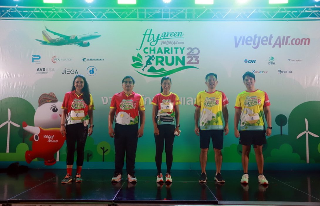 นักวิ่งรักษ์โลกกว่า 1,500 คน ร่วมงานวิ่งการกุศล ‘Fly Green Charity Run’ จัดโดยไทยเวียตเจ็ท