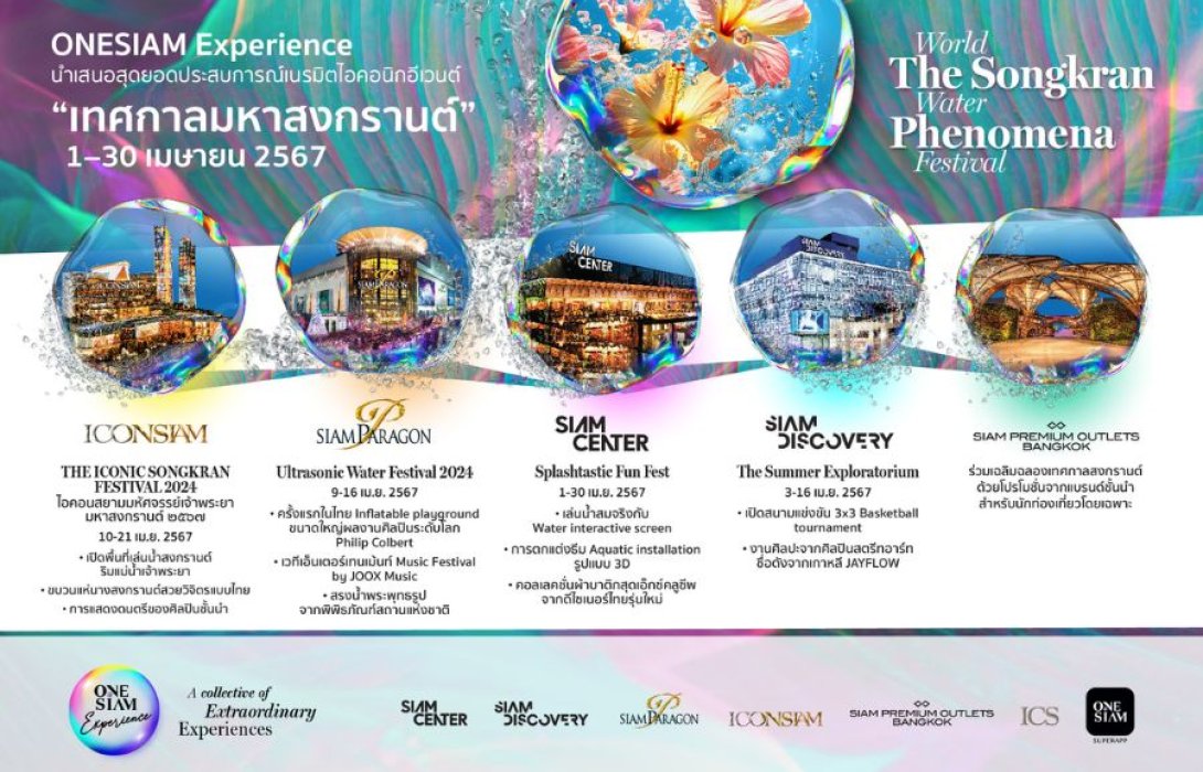 “ONESIAM Experience” ผนึก กำลังเนรมิตไอคอนิกอีเวนต์ “เทศกาลมหาสงกรานต์” มอบสุดยอดประสบการณ์ ตอกย้ำโกลบอลเดสติเนชั่นระดับโลก