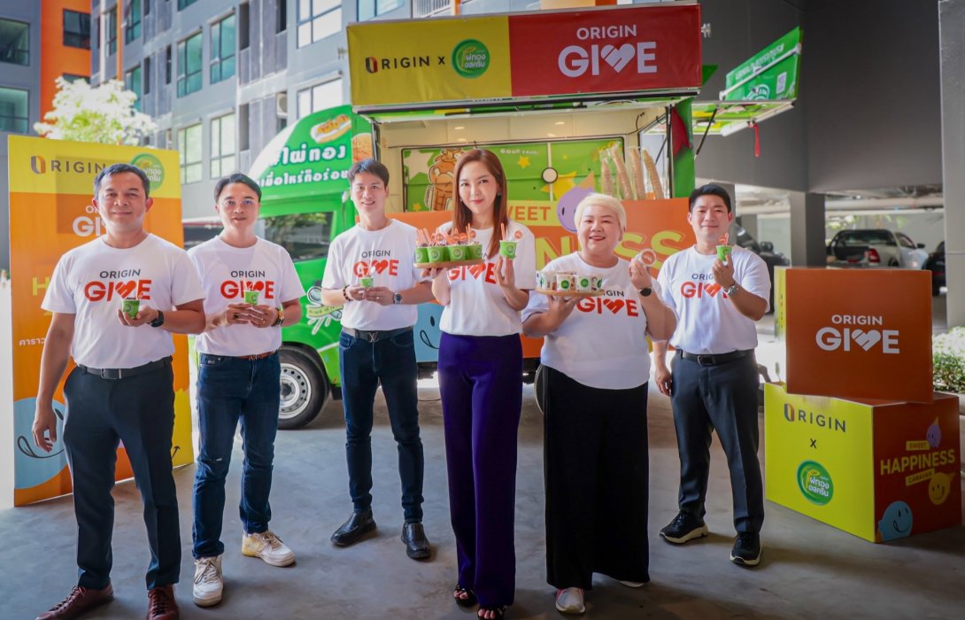 “ออริจิ้น จับมือ ไผ่ทอง” ตักความสุข แจกความสดชื่น จัดคาราวานรถไอศกรีมแจกคนงานแคมป์ก่อสร้าง ผ่านแคมเปญ “Sweet Happiness”
