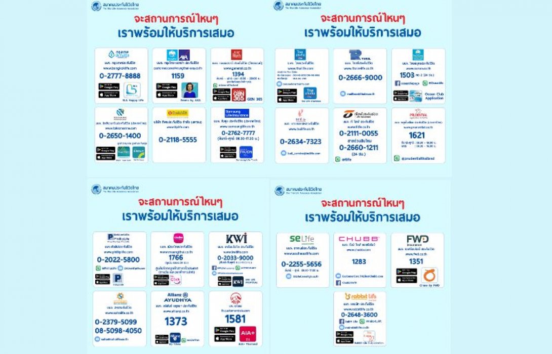 สมาคมประกันชีวิตไทยยืนยันบริษัทประกันชีวิตพร้อมให้บริการผู้เอาประกันภัย