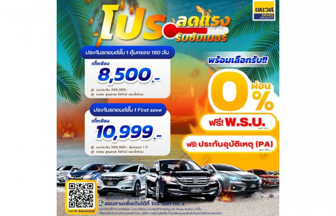 ซัมเมอร์นี้ เดินทางอุ่นใจทำประกันภัยกับเทเวศ