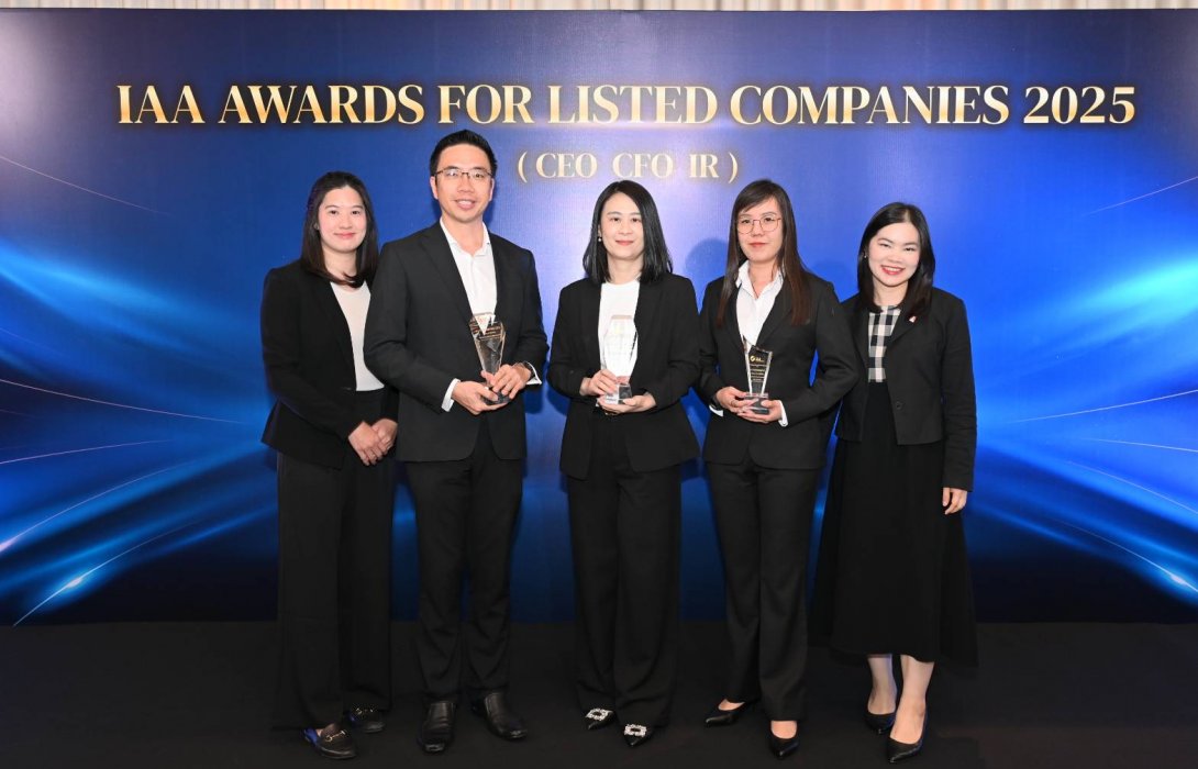 บี.กริม เพาเวอร์ คว้า 3 รางวัล จากงาน IAA Awards 2025 ตอกย้ำความเป็นผู้นำธุรกิจ สร้างความเชื่อมั่นในตลาดทุนไทย   