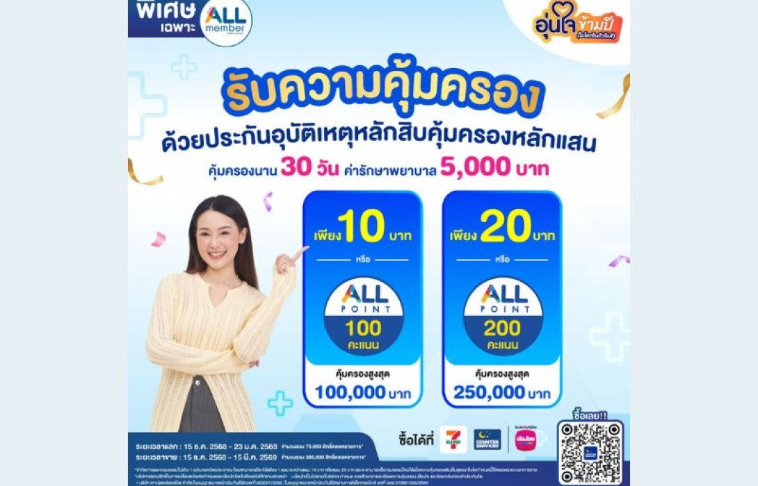 เมืองไทยประกันชีวิต ผนึกกำลัง เคาน์เตอร์เซอร์วิส ส่งมอบความสุขและความอุ่นใจ ต้อนรับเทศกาลปีใหม่ ผ่าน “กรมธรรม์ประกันภัยอุ่นใจข้ามปี (ไมโครอินชัวรันส์)”