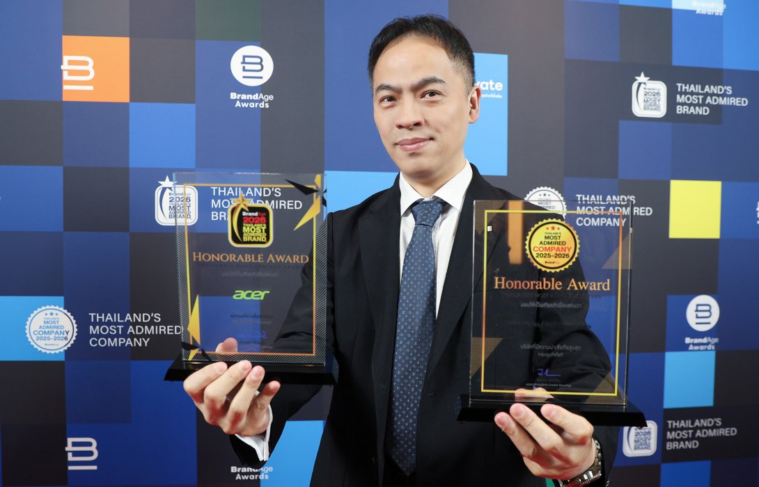 เอเซอร์คว้า 2 รางวัลจาก BrandAge ตอกย้ำผู้นำตลาดไอทีไทย เดินหน้าพอร์ตนวัตกรรมครบวงจร สร้างการเติบโตอย่างยั่งยืน