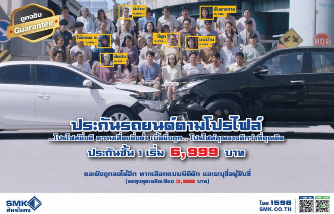 “ประกันรถยนต์ตามโปรไฟล์” จากสินมั่นคงประกันภัย การันตีเบี้ยถูก..โปรไฟล์ยิ่งดี ความเสี่ยงยิ่งต่ำ เบี้ยยิ่งถูก..โปรไฟล์คุณอาจดีกว่าที่คุณคิด