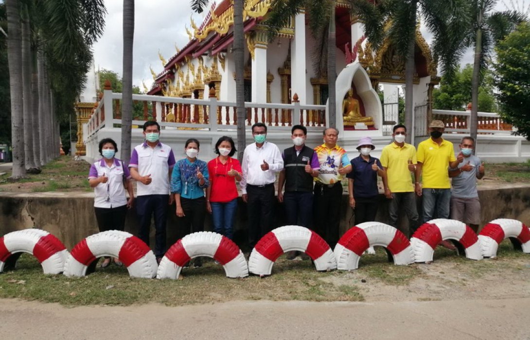 บริษัท กลางคุ้มครองผู้ประสบภัยจากรถ จำกัด นำร่องการแก้ไข “จุดเสี่ยงจุดอันตราย” ด้วย “ยางรถเก่าแปรสภาพ”