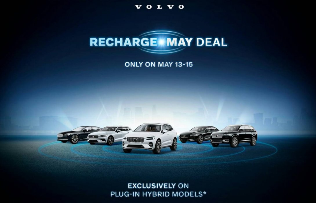 วอลโว่ จัดโปรโมชั่นสุดพิเศษ Recharge May Dealจองรถยนต์วอลโว่รับสิทธิพิเศษเพิ่มเพียง3วันเท่านั้น!