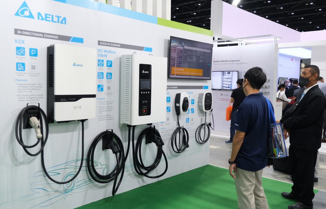 เดลต้า เปิดตัวเครื่องชาร์จรถยนต์ไฟฟ้า DC แบบเร็วรุ่นใหม่ล่าสุดและนวัตกรรม V2X รวมถึงโซลูชันด้านพลังงาน