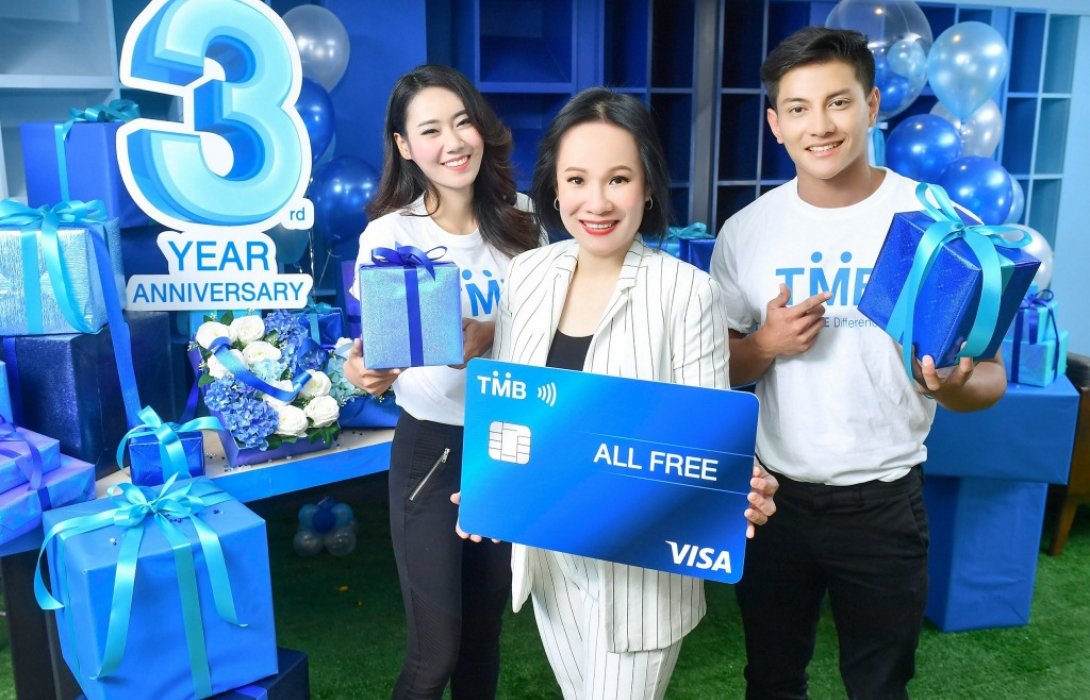 TMB ฉลองครบรอบ 3 ปี บัญชี บัญชี ทีเอ็มบี ออลล์ ฟรี รับคะแนน WOW x 2 เท่า