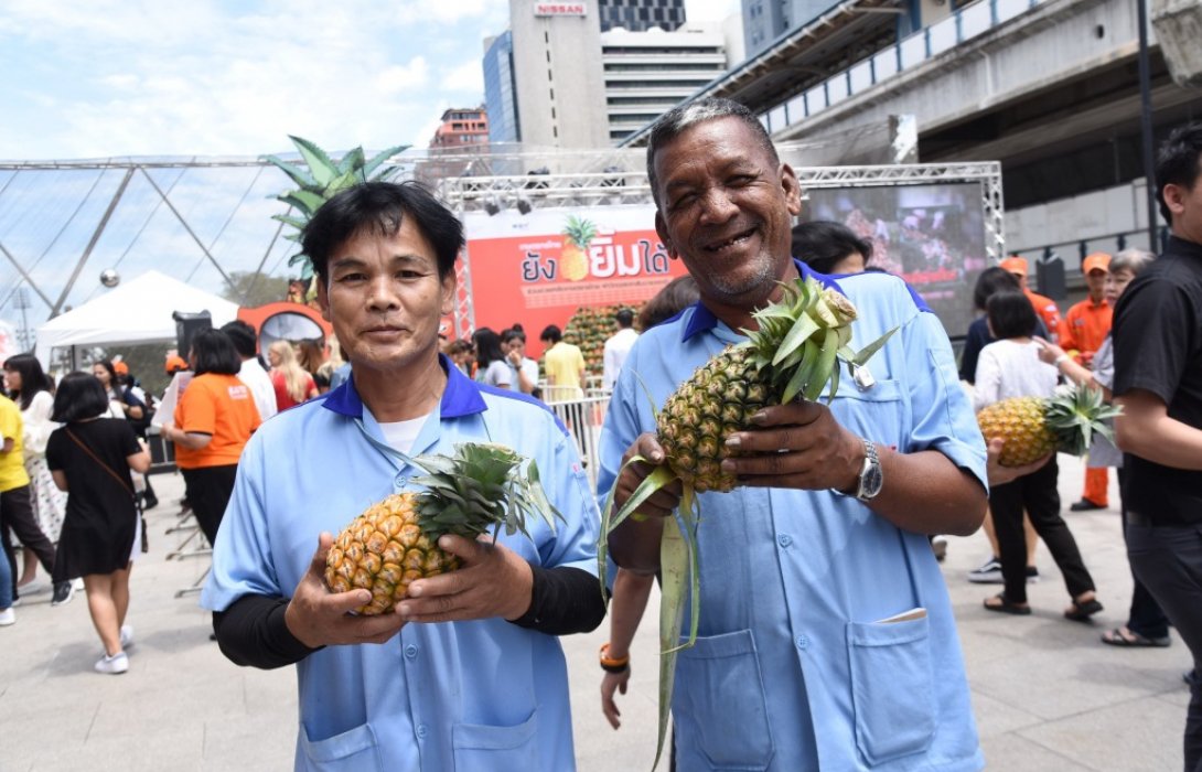 “ธนชาต”จัดงาน“เกษตรกรไทย ยังยิ้มได้” แจกฟรี ! สับปะรด16,000โล