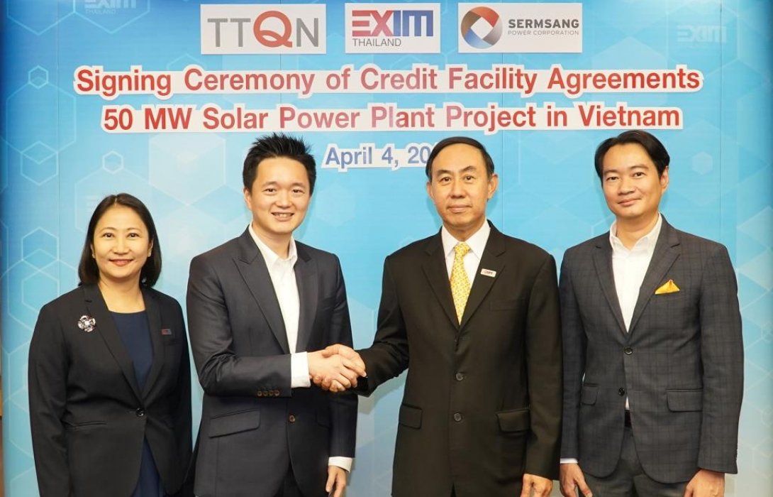 EXIM BANKหนุนเงินกู้ “เสริมสร้าง พาวเวอร์” 35ล้านดอลลาร์สหรัฐสร้างโรงไฟฟ้าแสงแสงอาทิตย์