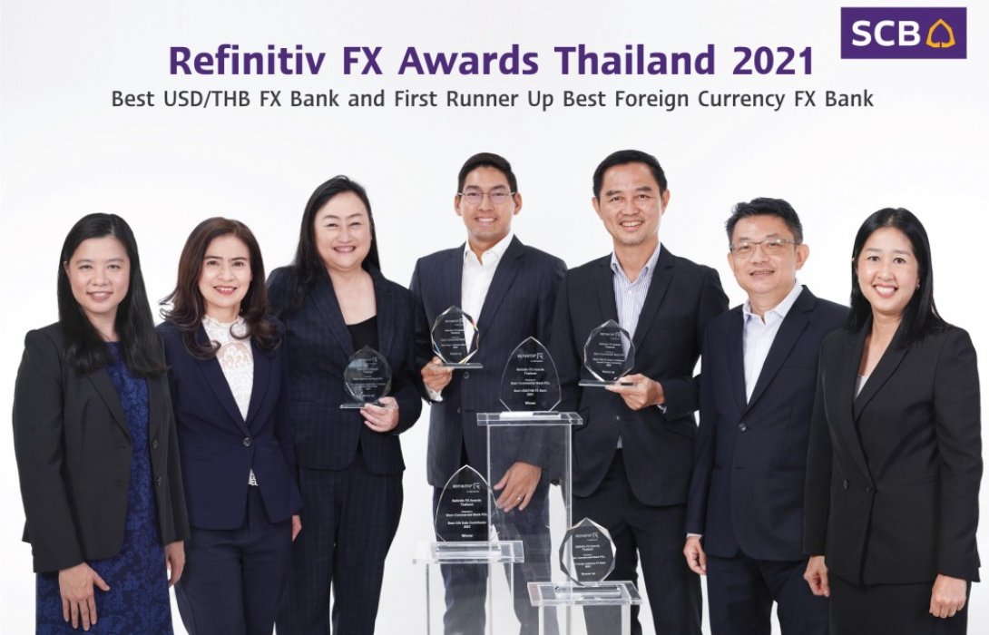 ไทยพาณิชย์ คว้า 6 รางวัลด้านบริการแลกเปลี่ยนเงินตราต่างประเทศ จาก Refinitiv