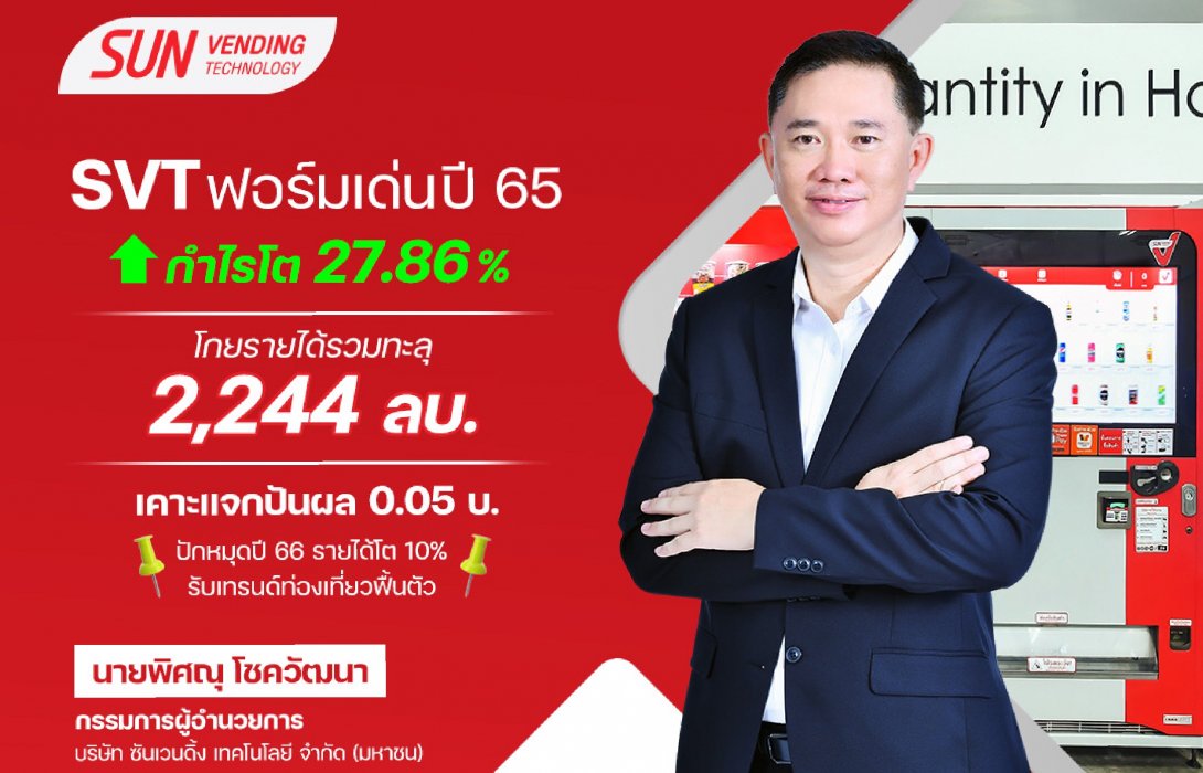 SVT ฟอร์มสุดเด่น! ปี 65 กวาดกำไร 85 ล้านบาท พุ่ง 27.86% พร้อมกางแผนปี 66 ดันยอดขายโตต่อ 10%