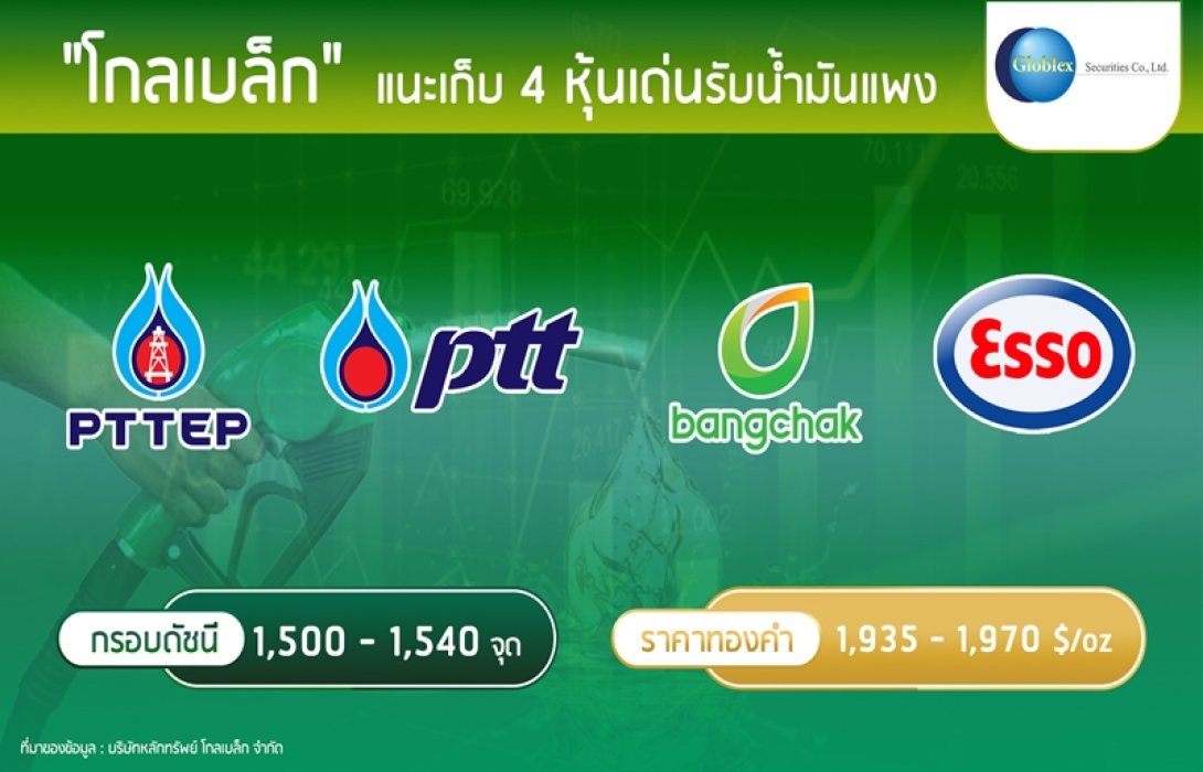 “โกลเบล็ก” แนะเก็บ 4 หุ้นเด่นรับน้ำมันแพง