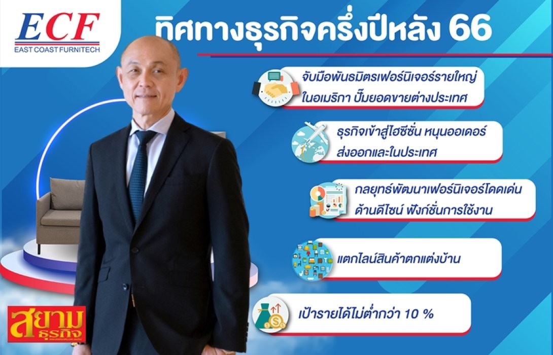 ECF เผยครึ่งปีหลังธุรกิจเข้าช่วงไฮซีซั่น เดินหน้าดันยอดขายใน “ไทย-เทศ” ให้เติบโตตามเป้า
