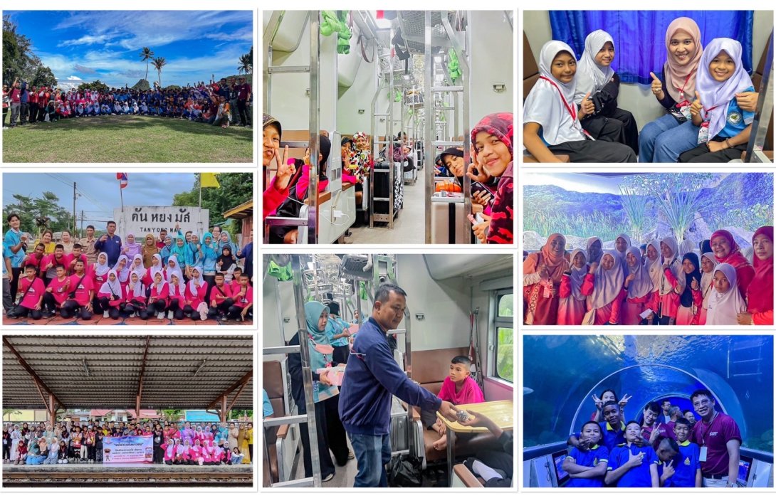การรถไฟฯ จัดกิจกรรมส่งมอบความสุข นำคณะนักเรียนพื้นที่จังหวัดชายแดนใต้ รุ่นที่ 2 เดินทางทัศนศึกษาเส้นทางรถไฟ สุไหงโกลก - ประจวบคีรีขันธ์