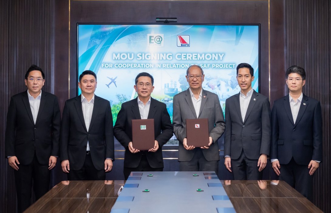 EA x BAFS ลุยส่งเสริมการใช้น้ำมัน SAF ปักหมุดลดการปล่อย CO2 ก้าวสู่ Net Zero ในปี 2573