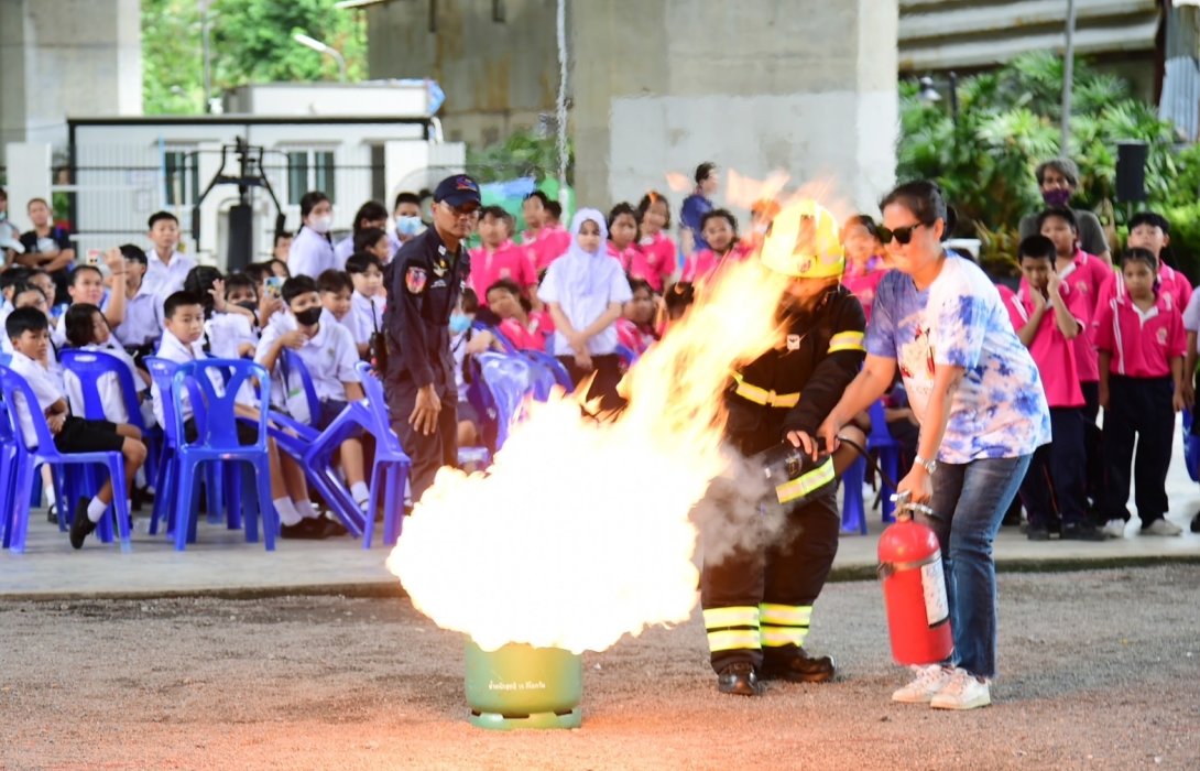 กทพ. จัดกิจกรรมการให้ความรู้และการฝึกซ้อมการป้องกันและระงับอัคคีภัย