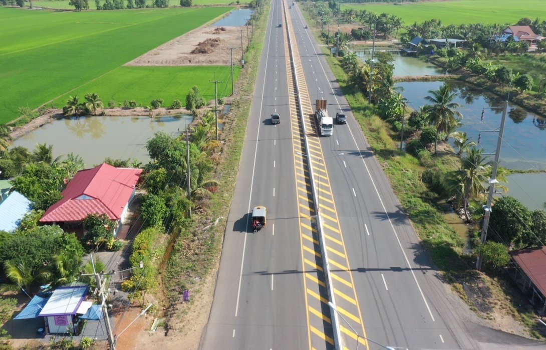 กรมทางหลวง ขยายถนนหมายเลข 3481 สาย บ.หัวสะแก - บ.หัวไผ่ จ.ปราจีนบุรี แล้วเสร็จ 