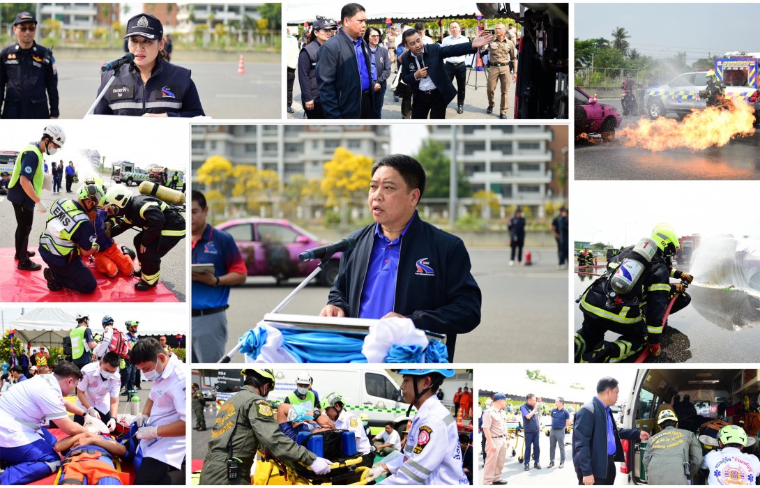 กทพ. บูรณาการฝึกการกู้ภัยและการให้ความช่วยเหลืออุบัติเหตุร้ายแรงบนทางพิเศษ 