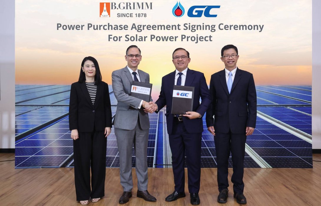 B.GRIMM POWER SMART SOLUTION ผนึก GC เดินหน้า Solar Power 8 เมกะวัตต์ ปลุกพลังงานแสงอาทิตย์ในโรงงาน ร่วมเปลี่ยนผ่านพลังงาน มุ่งสู่ Net Zero