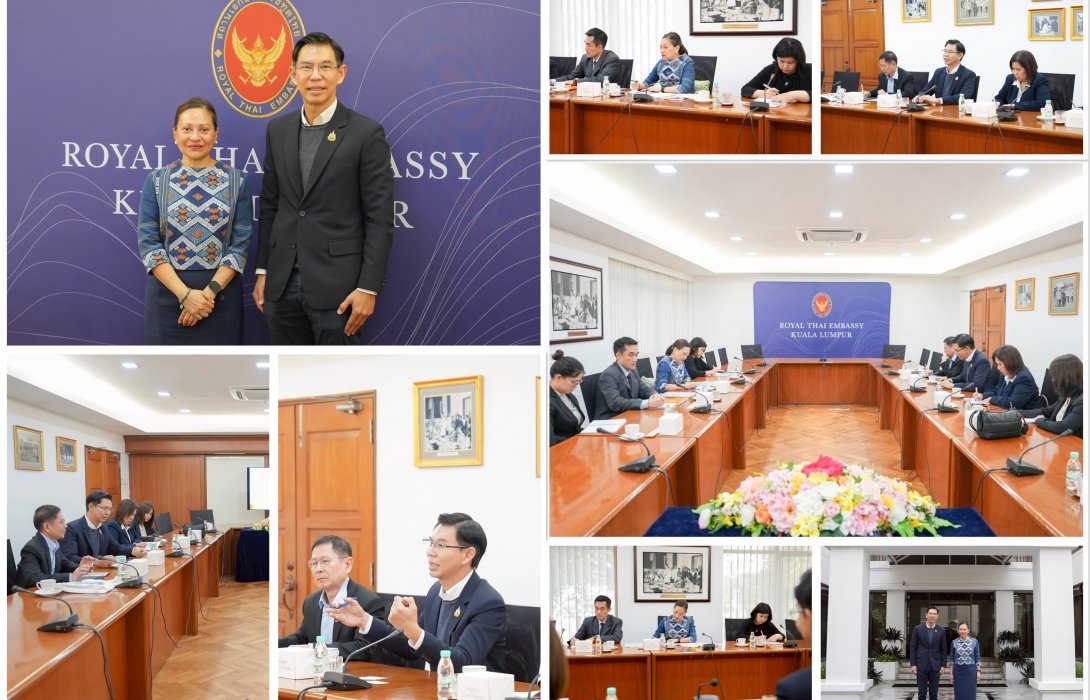 ผู้ว่าการรถไฟฯ นำคณะผู้บริหาร เข้าเยี่ยมคารวะเอกอัครราชทูต ณ กรุงกัวลาลัมเปอร์ พร้อมทั้งหารือความร่วมมือเชื่อมโยงเส้นทางรถไฟไทย - มาเลเซีย