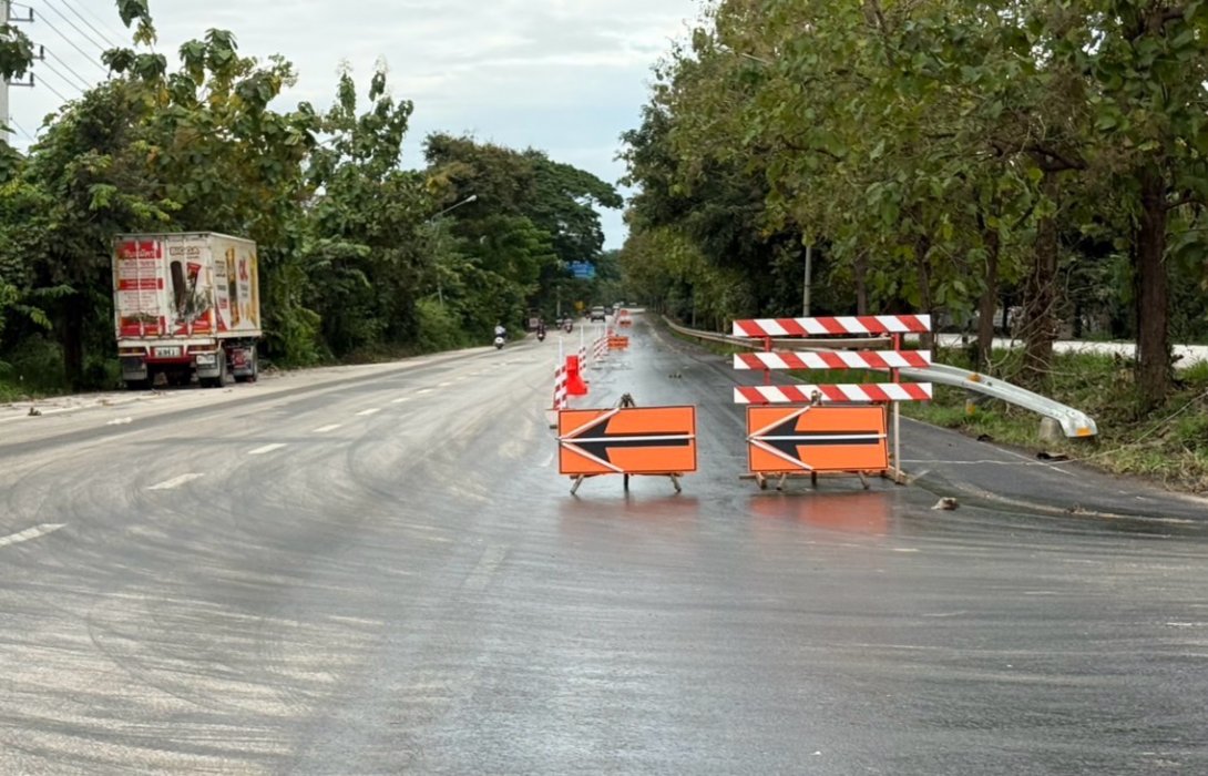 กรมทางหลวง สั่งสอบอุบัติเหตุถนนลื่นระหว่างงานซ่อมบำรุงที่ลำปาง! พร้อมเยียวยาผู้เสียหายเต็มที่