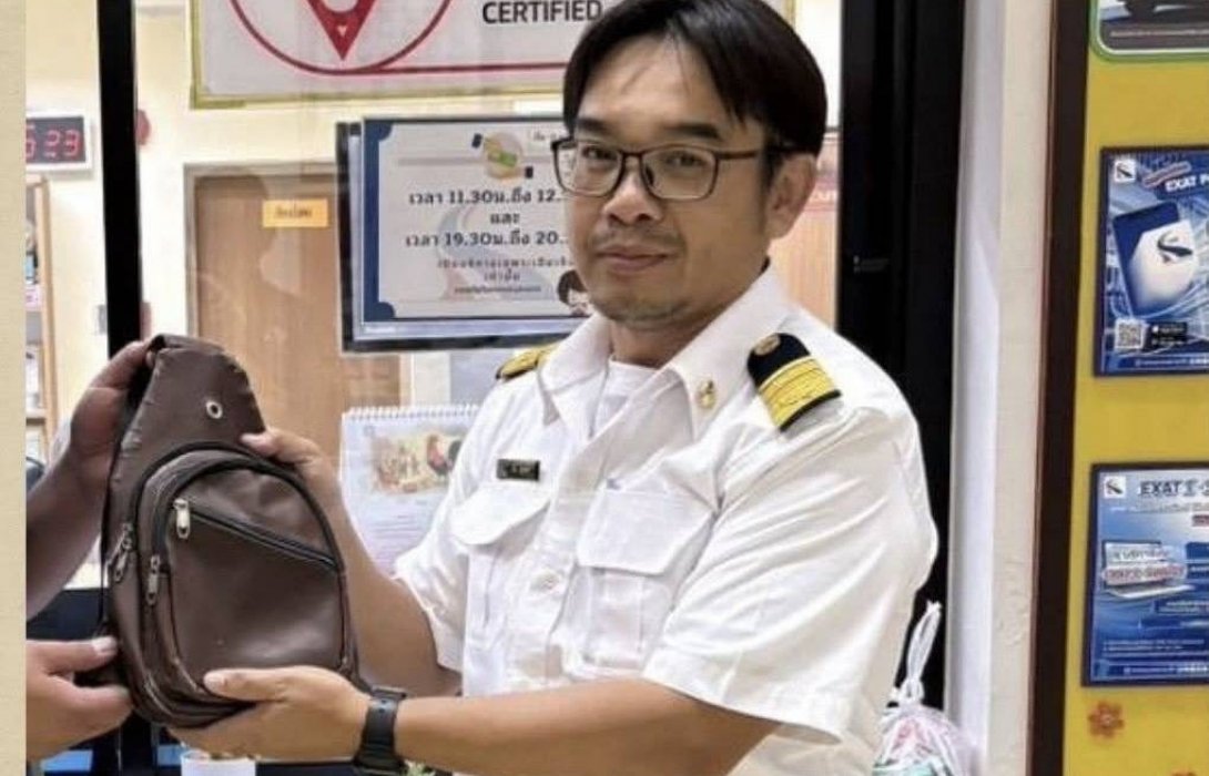 หัวหน้าด่านบางครุ 2 ทางพิเศษกาญจนาภิเษก (บางพลี-สุขสวัสดิ์) เก็บกระเป๋าคืนเจ้าของ 