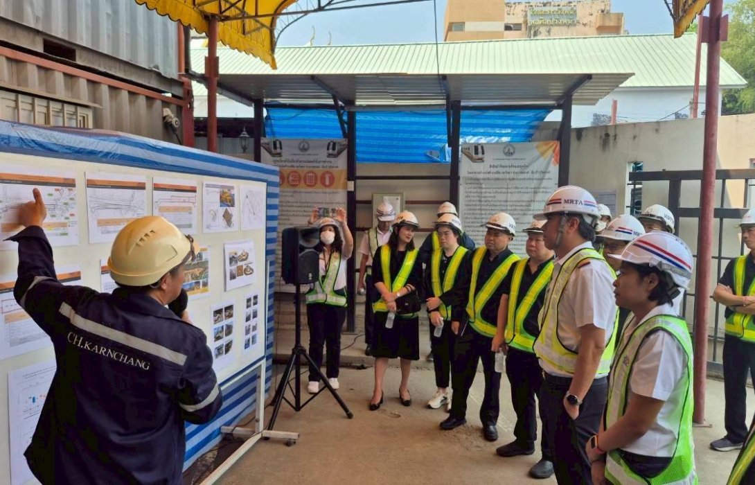 ตรวจเข้ม! รถไฟฟ้าสายสีส้ม “ตลิ่งชัน–ศูนย์วัฒนธรรมฯ” คุมสิ่งแวดล้อมรอบไซต์ก่อสร้าง