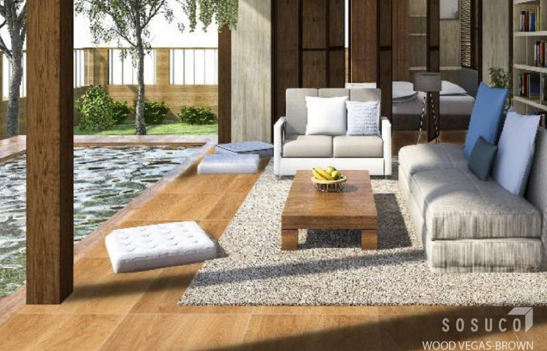 กระเบื้องลายไม้วู้ดเวกัส เพิ่มเติมความหมาย ให้พื้นที่ว่างเป็นที่สุดของการพักผ่อนจากโสสุโก้