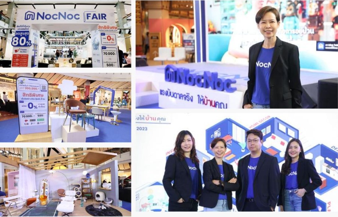 “NocNoc” แอปฯ รวมสินค้าบ้าน ชี้ ปีนี้ดีมานด์ตลาด Home Living ฟื้นตัว ครึ่งปีแรกรายได้โตขึ้น 7.4 เท่า ลุยขยายช่องทางขาย จัดงาน NocNoc Fair & เจาะตลาดเพื่อนบ้าน ดันยอดขายสิ้นปีทะลุ 5 พัน ลบ.